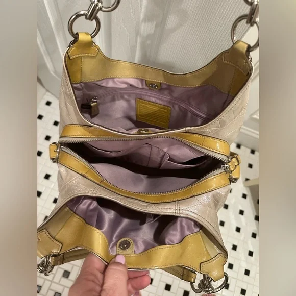 Coach Signature C Maggie Hobo Metallic Bag - Picture 8 of 9